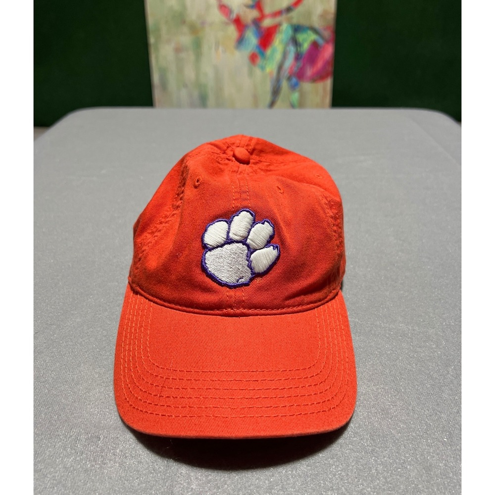 Legacy 92 Clemson Tigers Orange Adjustable Baseball Cap Hat Paw Print Logo